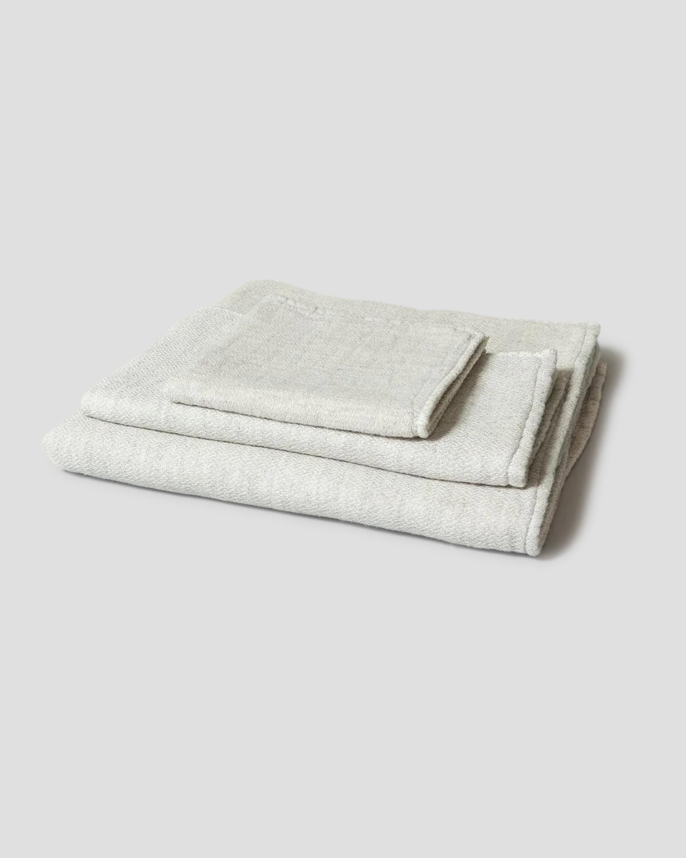 Kontex Claire Handtuch Bio-Baumwolle - Light Grey - Made in Japan