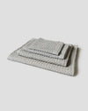Kontex Waffelpiqué Handtuch Baumwolle/Leinen - Ice Grey - Made in Japan