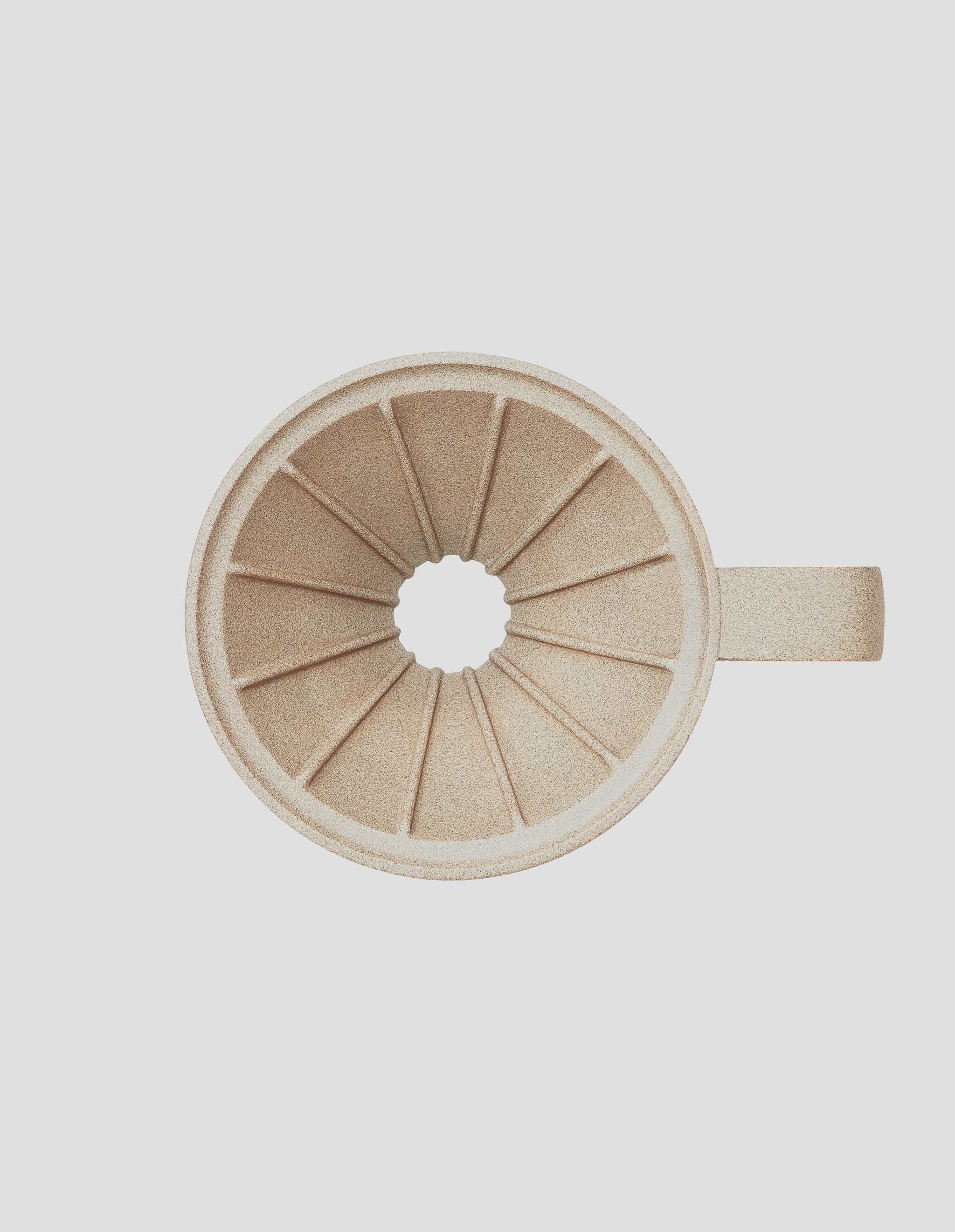 Draufsicht Hasami Porcelain Kaffeefilter Aufsatz Natur unglasiert
