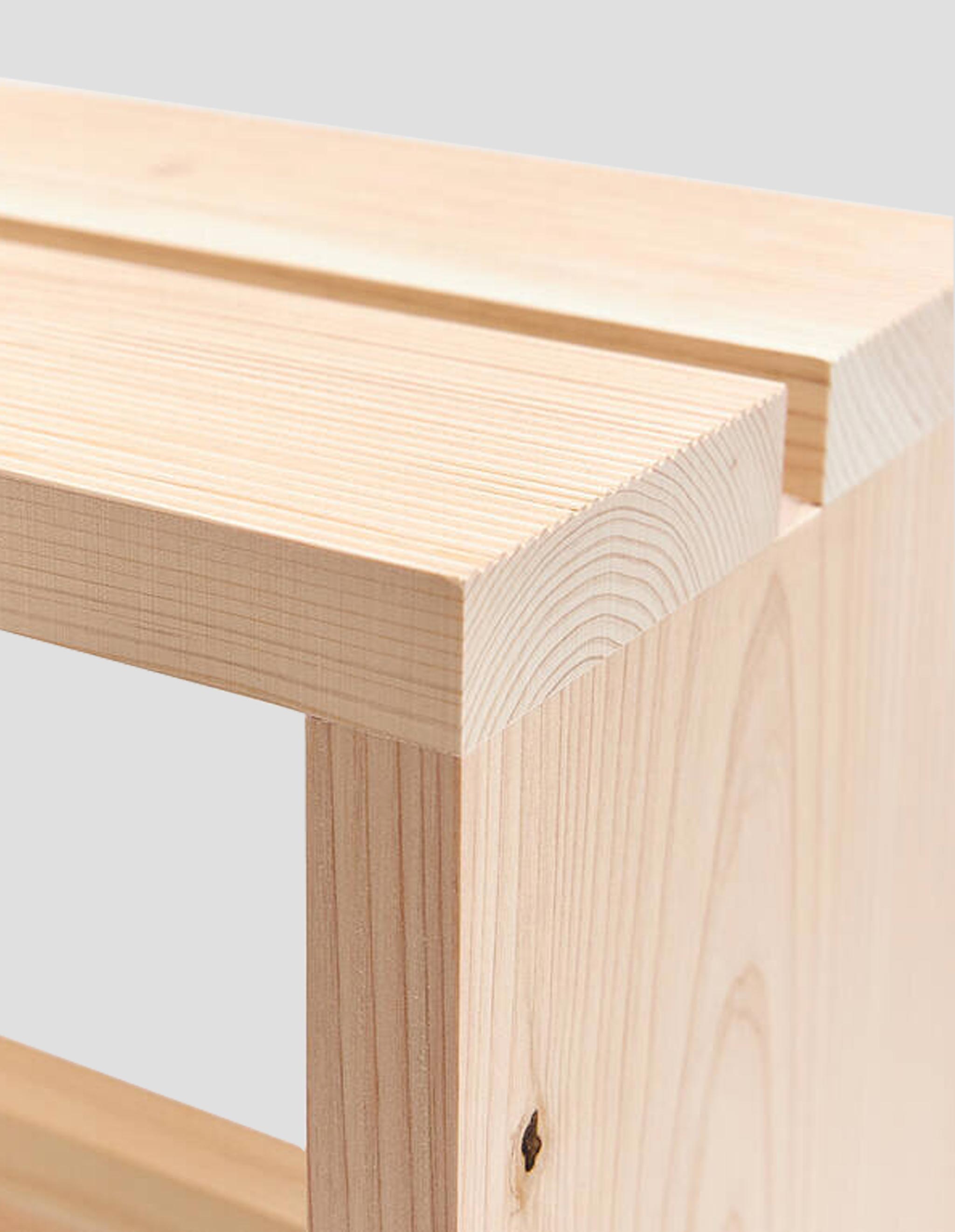 Sitzfläche Hinoki Badehocker